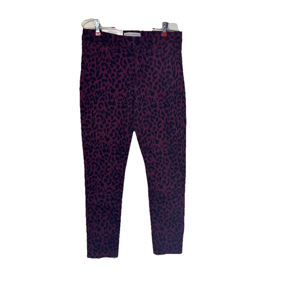 Social Standard by Sanctuary Women's Jeans Ankle Skinny Leoprad Print Size 4 NWT